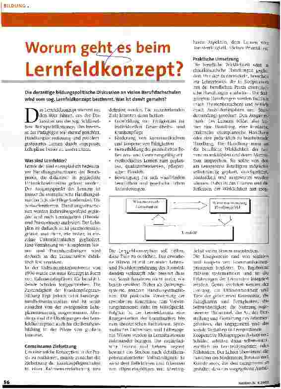 Vorschauseite 1: Worum geht es beim Lernfeldkonzept?