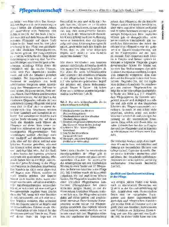 Vorschauseite 3: Können Ahnung und Intuition pflegerische Qualität sichern?