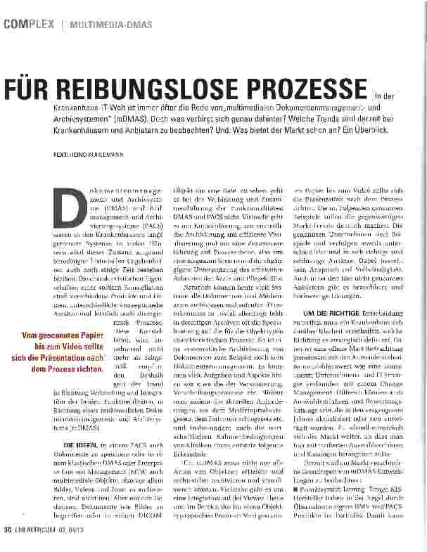 Vorschauseite 1: FÜR REIBUNGSLOSE PROZESSE