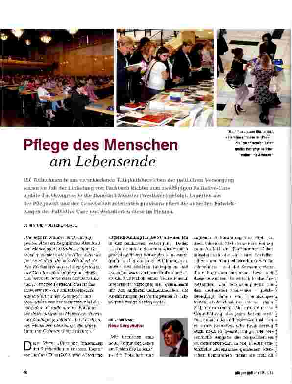Vorschauseite 1: Pflege des Menschen am Lebensende