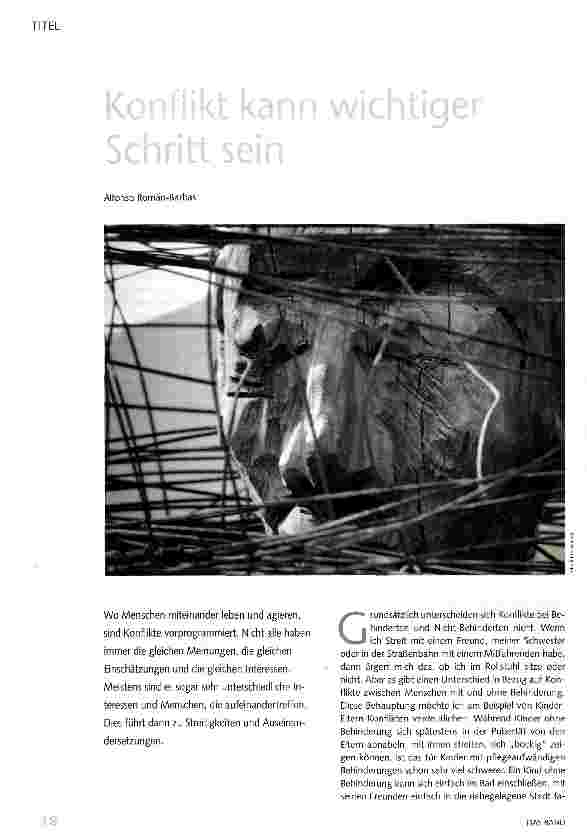 Vorschauseite 1: Konflikt kann wichtiger Schritt sein