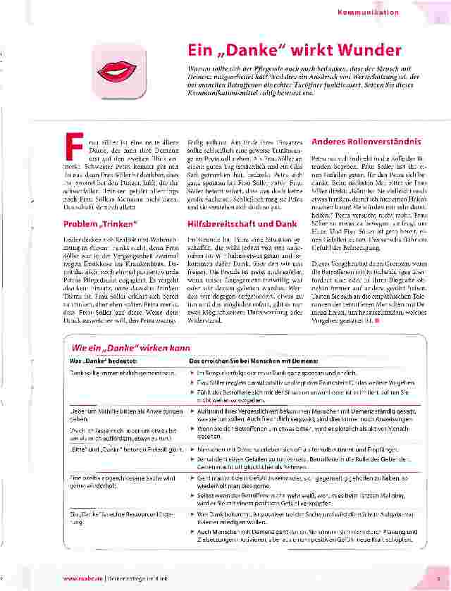 Vorschauseite 1: Ein „Danke wirkt Wunder