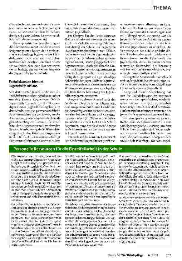 Vorschauseite 2: Schulsozialarbeit als Einzelhilfe