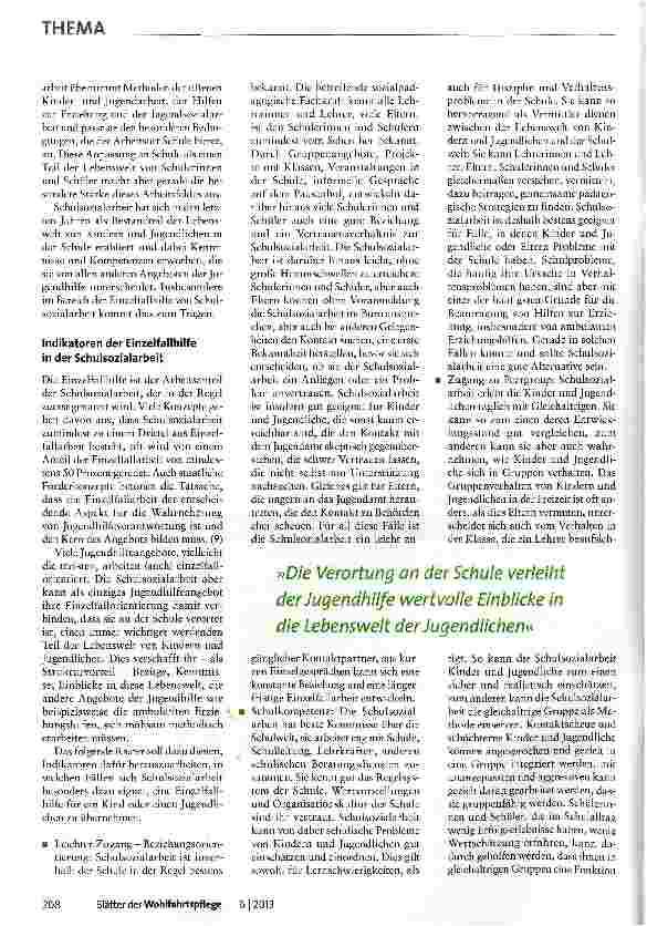 Vorschauseite 3: Schulsozialarbeit als Einzelhilfe