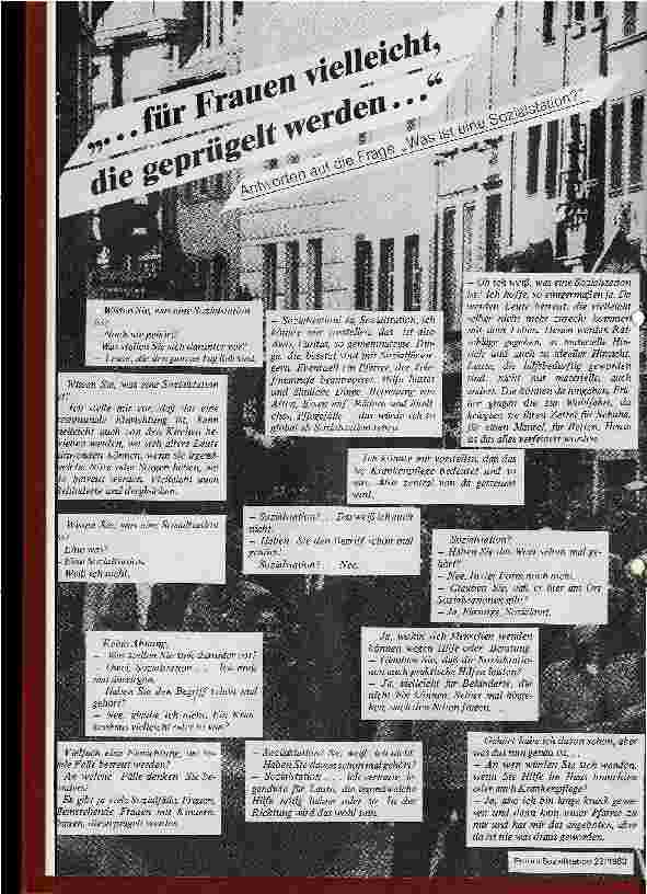 Vorschauseite 3: Sozialstationen - geheimnisvoll und unbekannt?