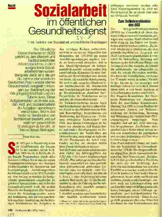 Vorschauseite 1: Sozialarbeit im öffentlichen Gesundheitsdienst (öGD) 1:Funktion der Sozialarbeit und rechtliche Grundlagen