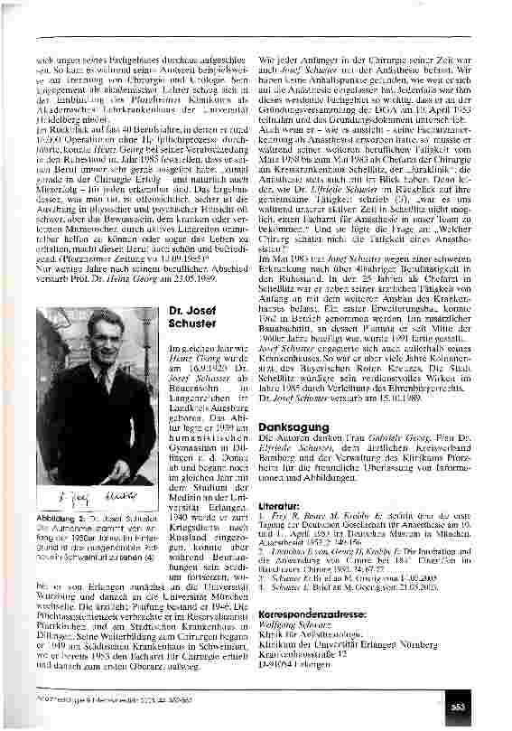Vorschauseite 2: Die Gründungsmitglieder der Deutschen Gesellschaft für Anaesthesie Biografische Notizen - 2. Folge