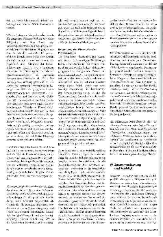 Vorschauseite 4: Modellprojekt Integrierte Pflegeausbildung in Bremen