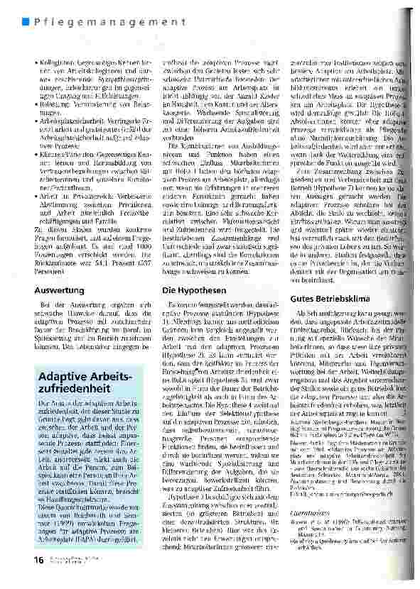 Vorschauseite 3: Gutes Betriebsklima fördert die Zufriedenheit