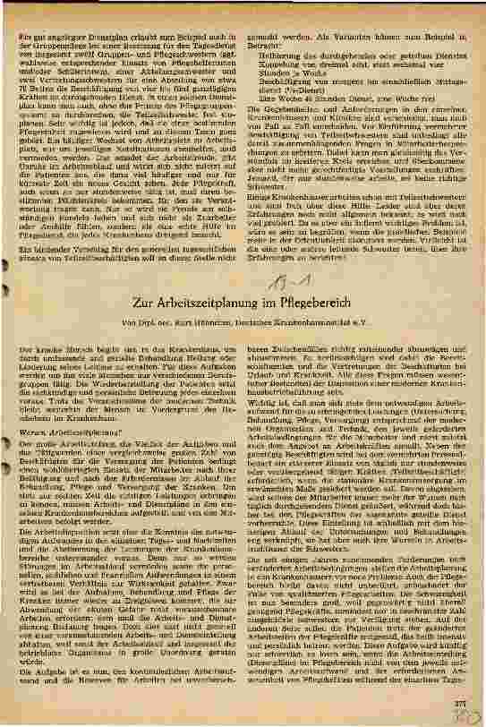 Vorschauseite 2: Gedanken zur Teilzeitund Schichtarbeit im Pflegedienst