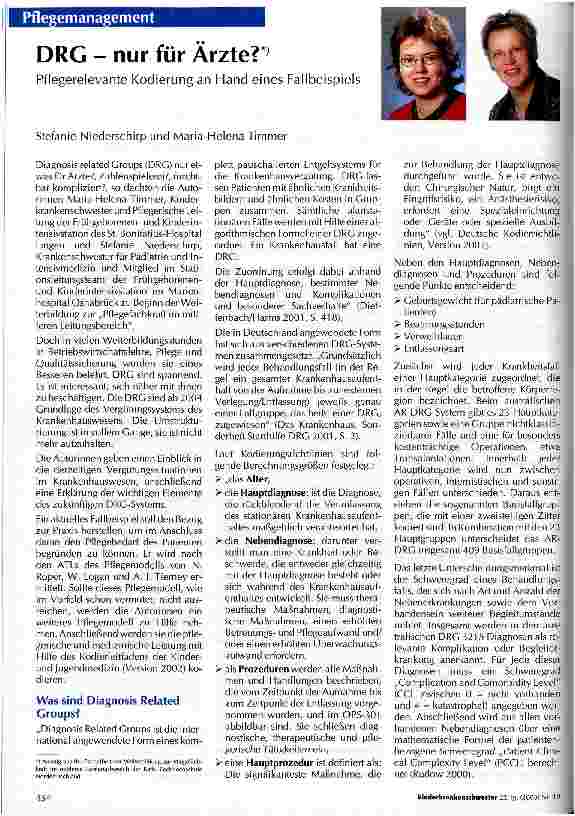 Vorschauseite 1: DRG - nur für Ärzte?