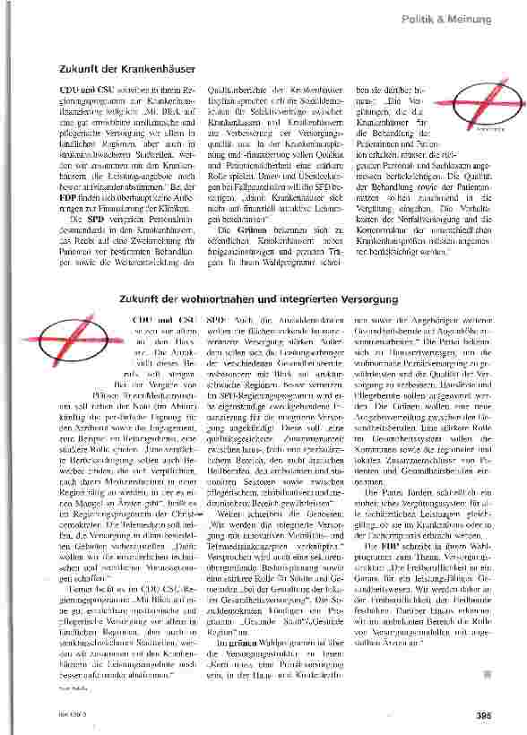 Vorschauseite 2: Die Wahlprogramme im Vergleich