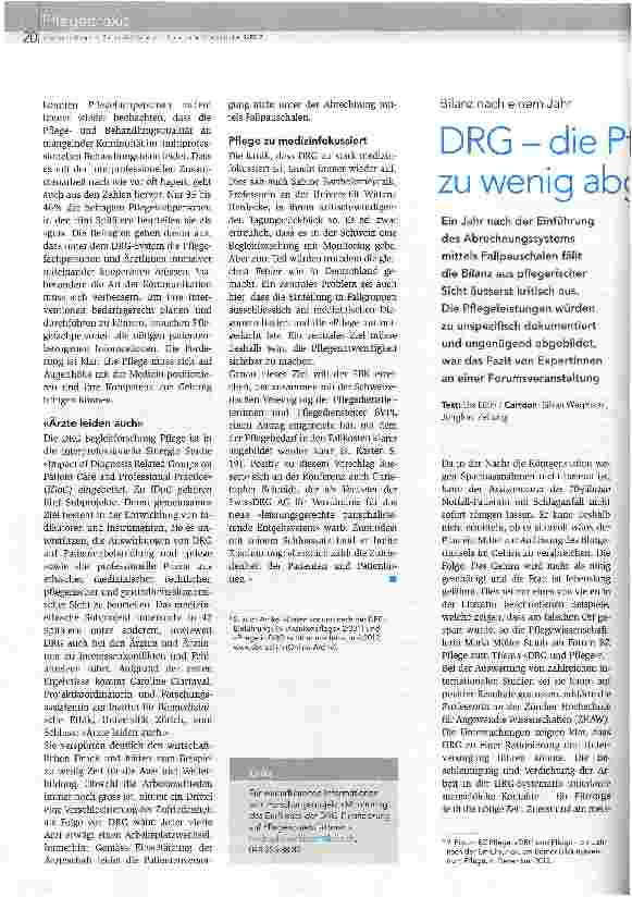 Vorschauseite 1: DRG-die Pflege wird zu wenig abgebildet