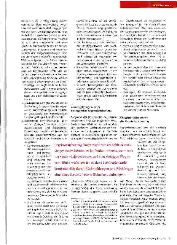 Vorschauseite 5: Gruppenarbeit braucht sichere Ergebnisse