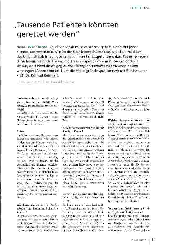 Vorschauseite 2: Tausende Patienten könnten gerettet werden