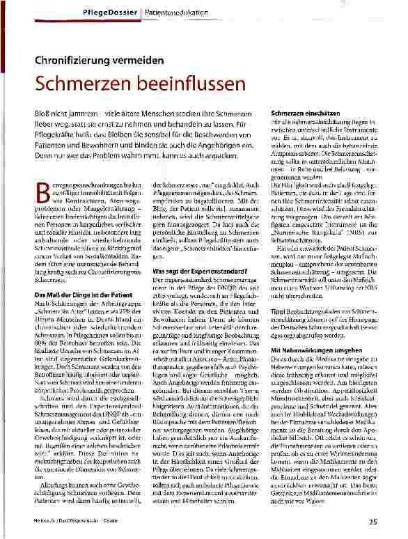 Vorschauseite 1: Schmerzen beeinflussen