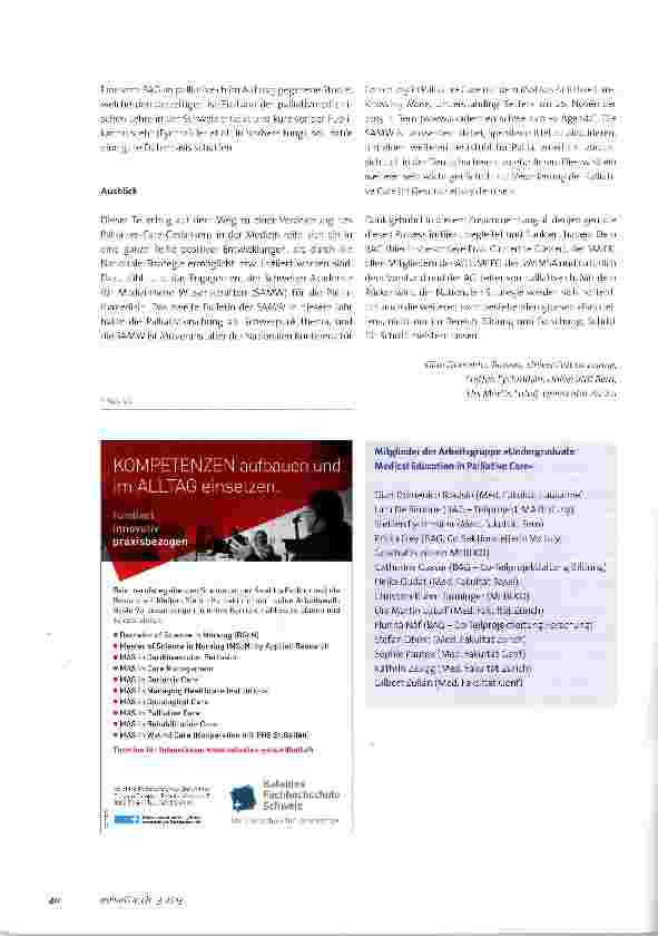 Vorschauseite 3: Verankerung der Palliativmedizin im Medizinstudium: Erste Etappe geschafft