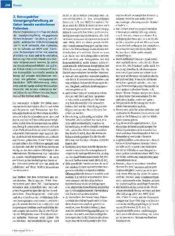 Vorschauseite 2: Dialog mit Ethik-Kommissionen