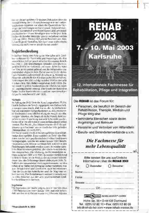 Vorschauseite 3: Der Anfang ist gemacht Enthospitalisierung psychiatrischer Patienten in Sachsen