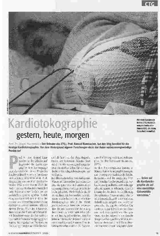 Vorschauseite 1: Kardiotokographie gestern, heute, morgen