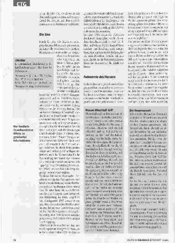 Vorschauseite 2: Kardiotokographie gestern, heute, morgen