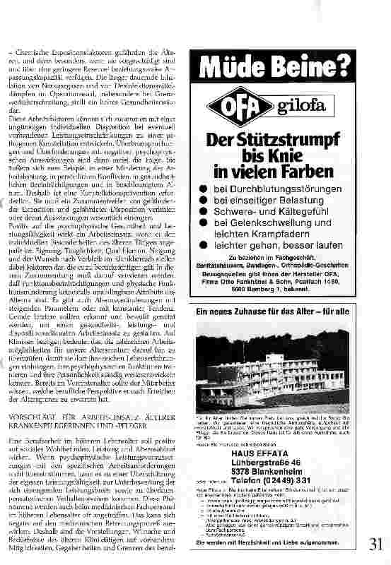 Vorschauseite 4: Hilfe und Unterstützung der Krankenpflegerinnen und Pfleger in den Kliniken bei der Vorbereitung auf ein beruflich aktives Alter