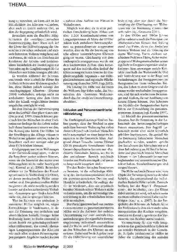 Vorschauseite 2: Vom Betreuten Wohnen zur mobilen Unterstützung