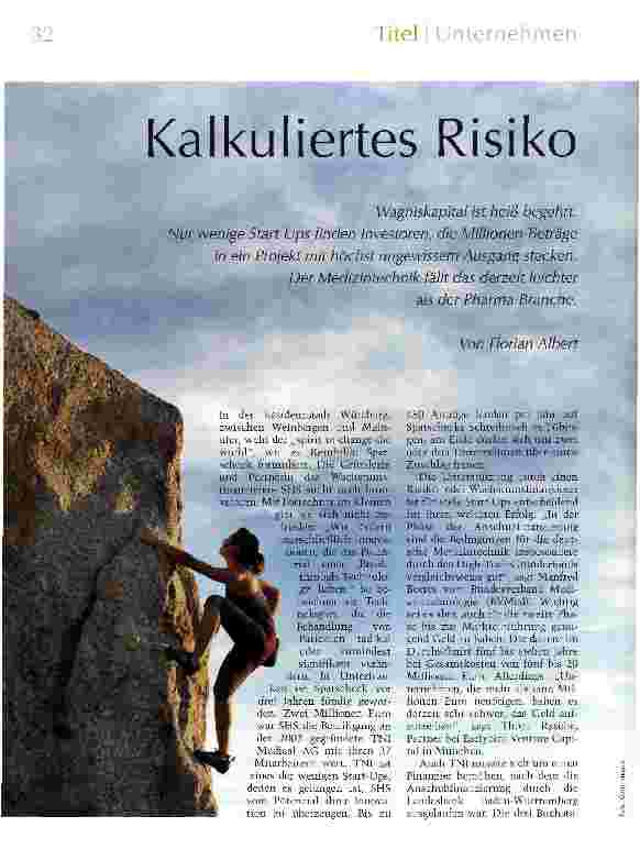 Vorschauseite 1: Kalkuliertes Risiko
