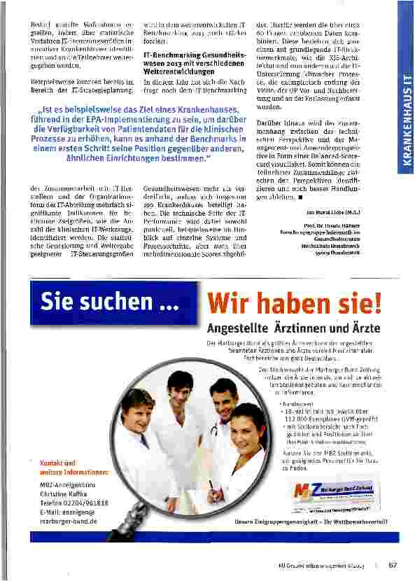 Vorschauseite 4: Status Quo der IT in deutschen Krankenhäusern