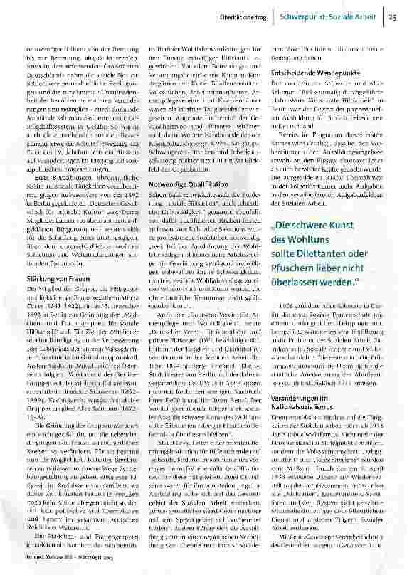 Vorschauseite 2: Von sozialer Hilfsarbeit zur Profession