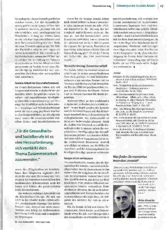 Vorschauseite 4: Von sozialer Hilfsarbeit zur Profession