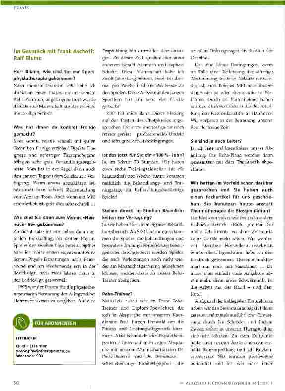 Vorschauseite 4: Biostimulation als ergänzende Maßnahme in der Sportphysiotherapie im Profifußball