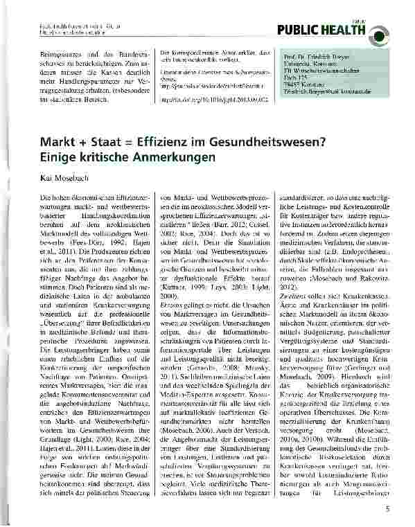 Vorschauseite 3: Wettbewerb als Steuerungsform im Gesundheitswesen