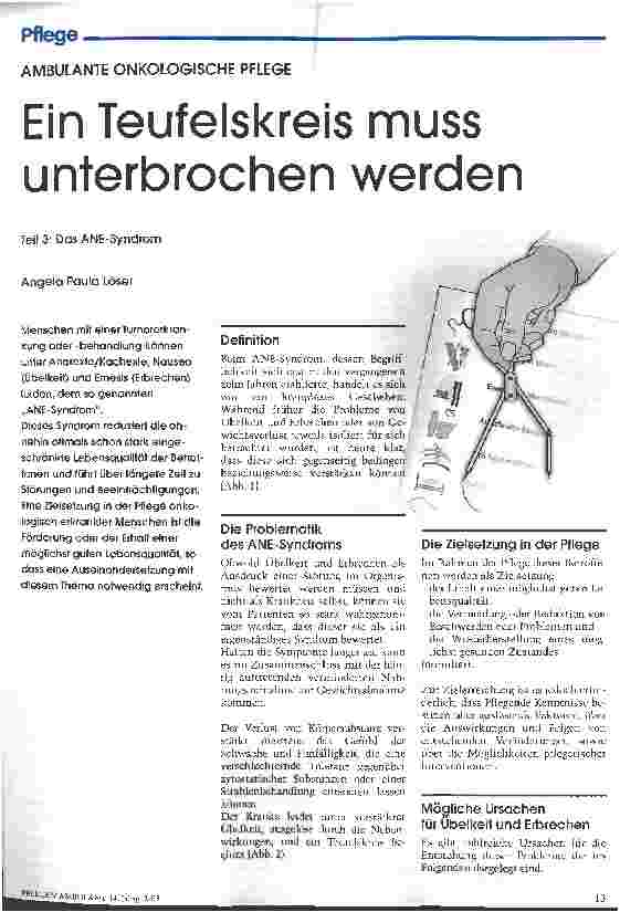 Vorschauseite 1: Ein Teufelskreis muss unterbrochen werden Teil 3: Das ANE-Syndrom