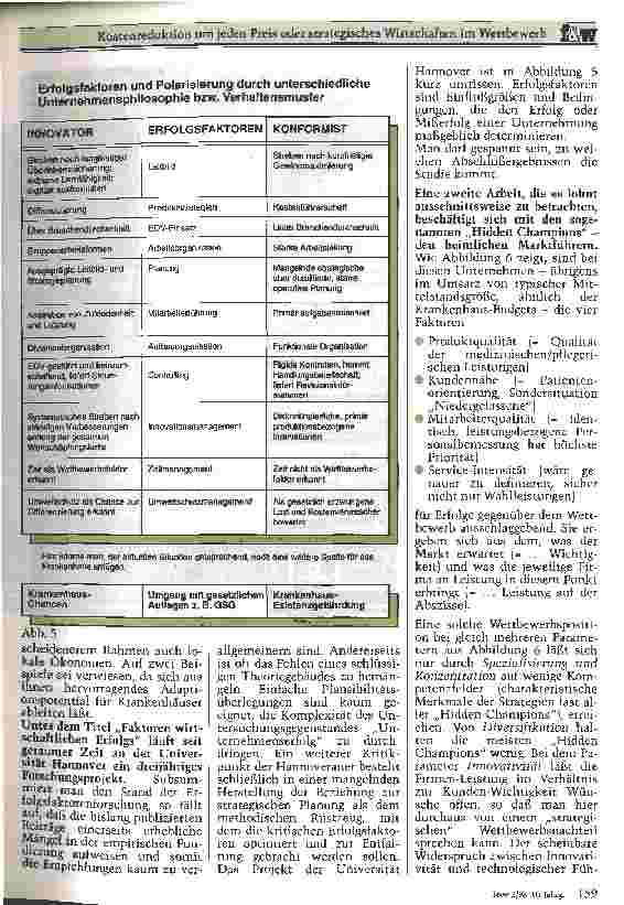 Vorschauseite 5: Kostenreduktion um jedem Preis oder strategisches Wirtschaften im Wettbewerb