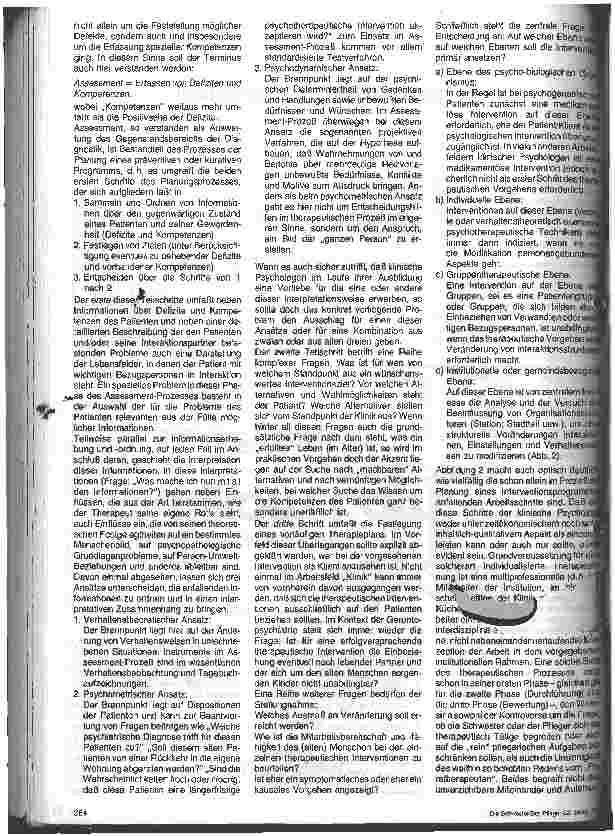 Vorschauseite 2: Die Aufgaben des klinischen Psychologen im Rahmen des gerontopsychiatrischen Assessment