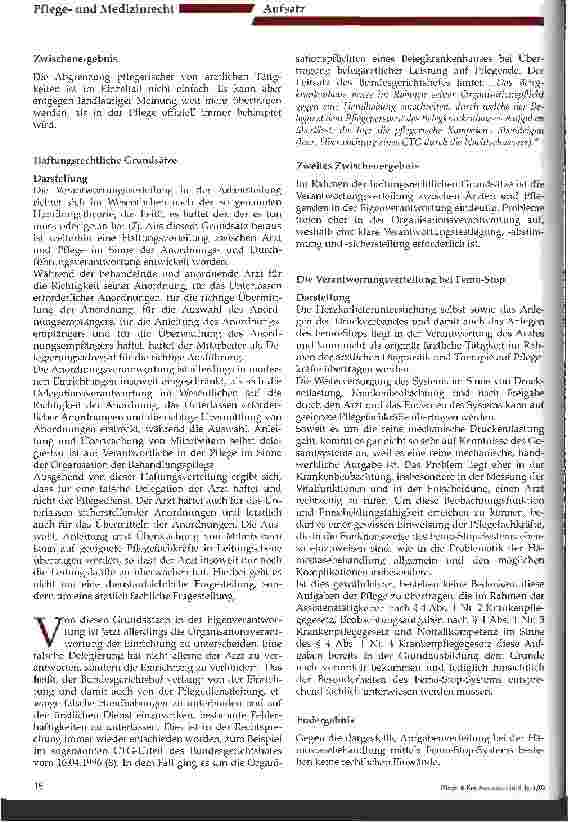 Vorschauseite 5: Rechtsfragen beim Umgang mit dem Femo-Stop in der Zusammenarbeit zwischen Arzt und Pflegekräften
