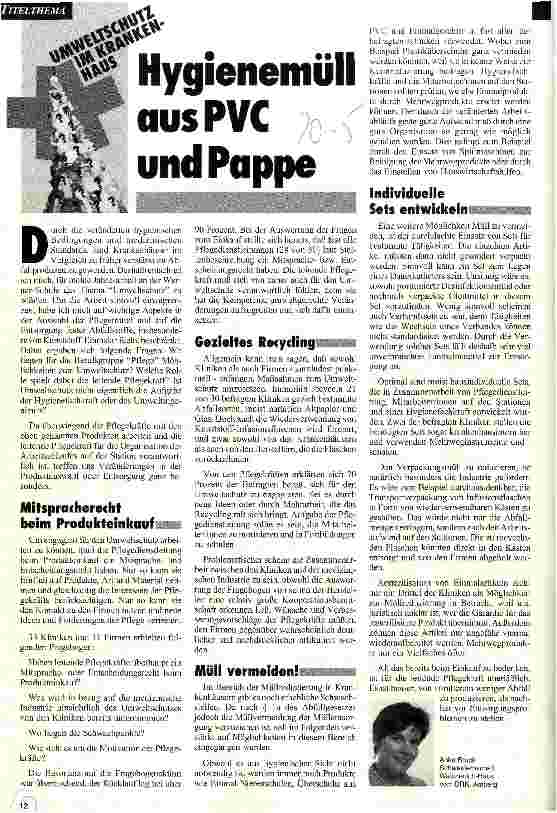 Vorschauseite 1: Hygienemüll aus PVC und Pappe