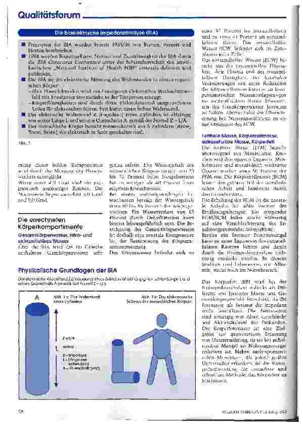 Vorschauseite 2: Die bioelektrische Impedanzanalyse (BIA)