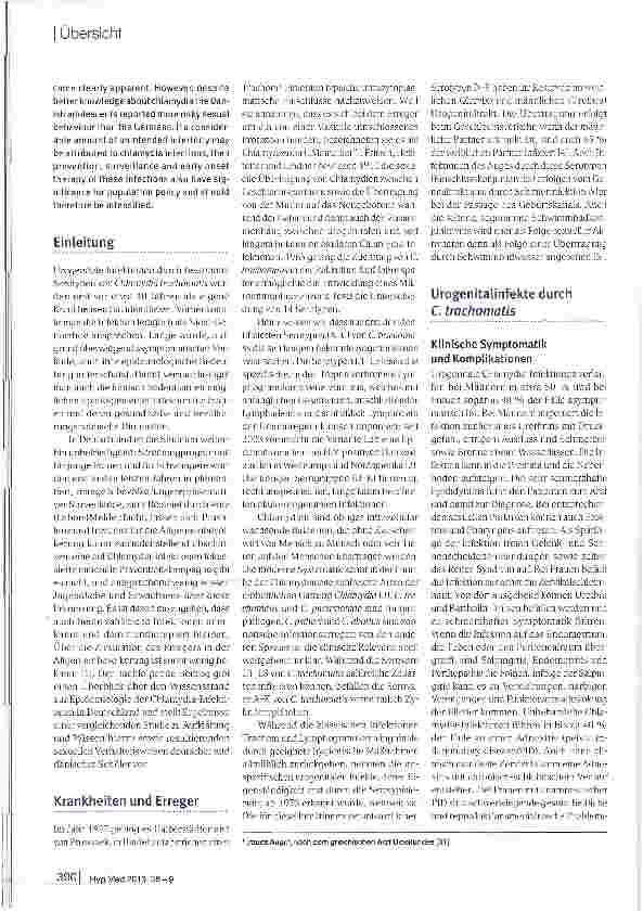 Vorschauseite 2: Chlamydien - ein unter-schätztes Gesundheitsrisiko?