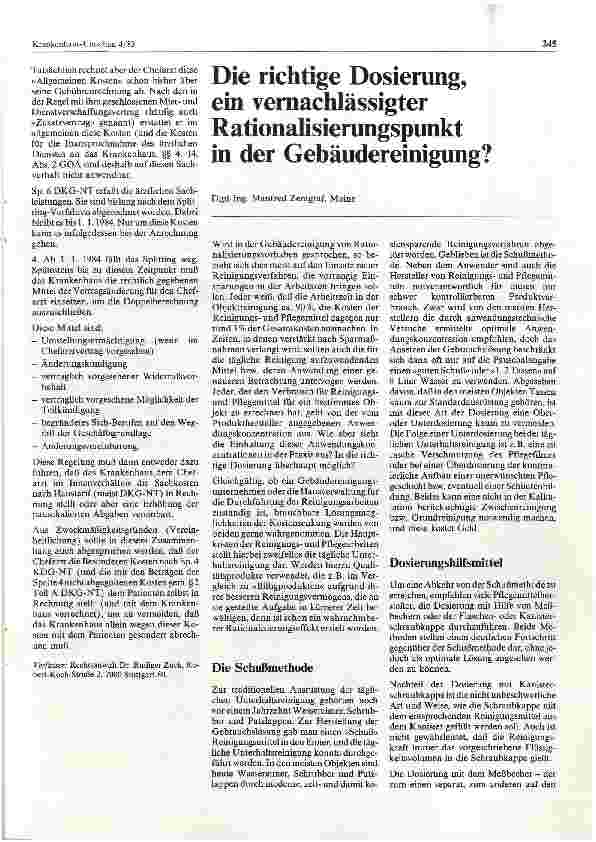 Vorschauseite 5: Krankenhaus und GOÄ 83