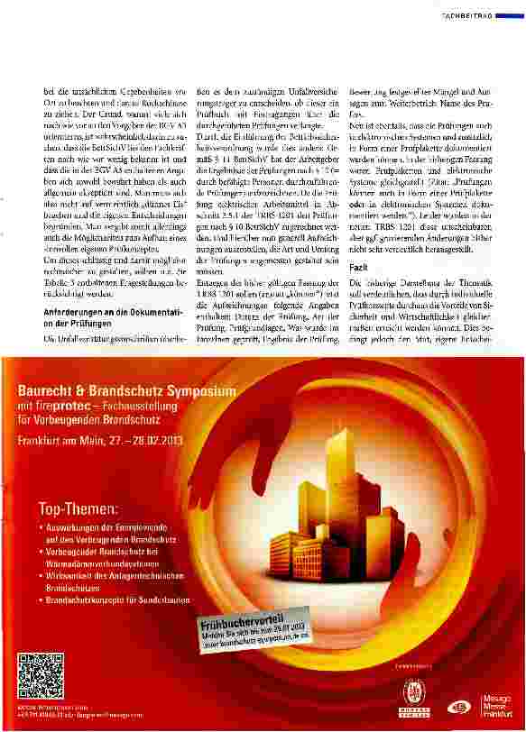 Vorschauseite 4: Happy Birthday, BetrSichV! Good Bye UVV?