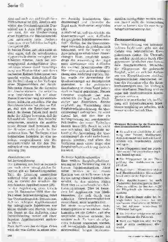 Vorschauseite 3: Subkutane und intramuskuläre Injektionen 2.Folge: Rechtsproblematik (2)