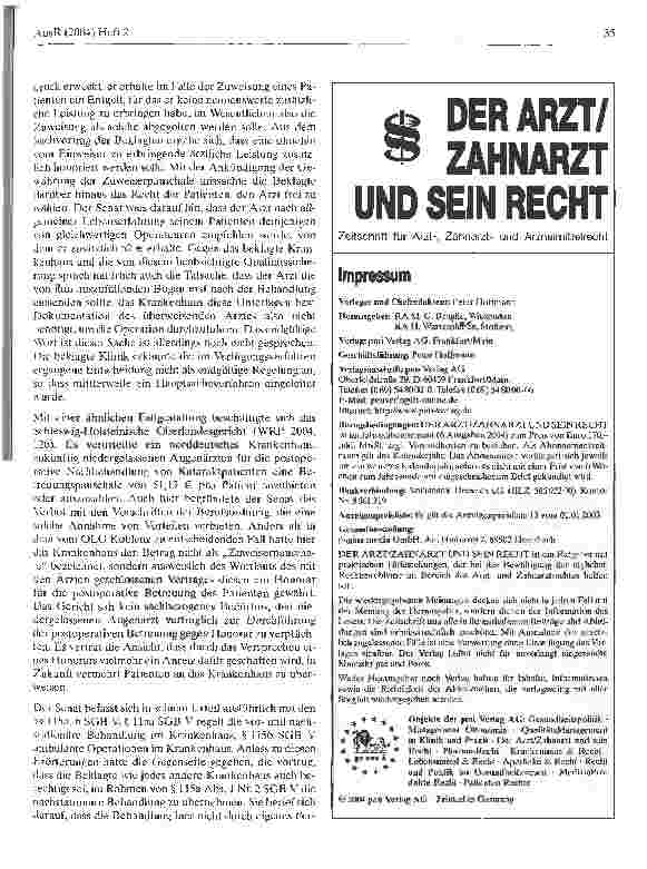 Vorschauseite 3: Provisionszahlungen an Ärzte - Ein Bericht aus der Praxis