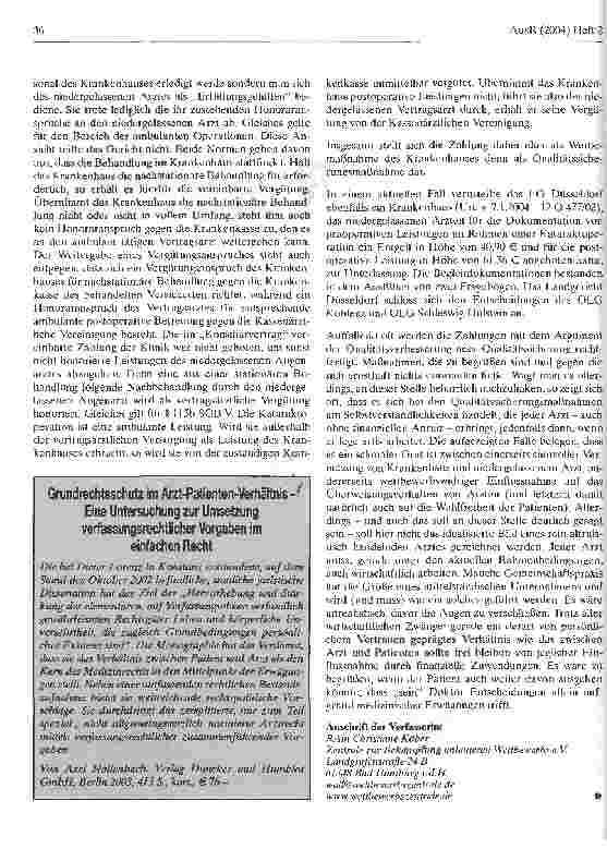 Vorschauseite 4: Provisionszahlungen an Ärzte - Ein Bericht aus der Praxis