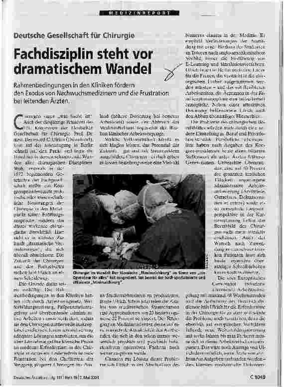Vorschauseite 1: Fachdisziplin steht vor dramatischem Wandel
