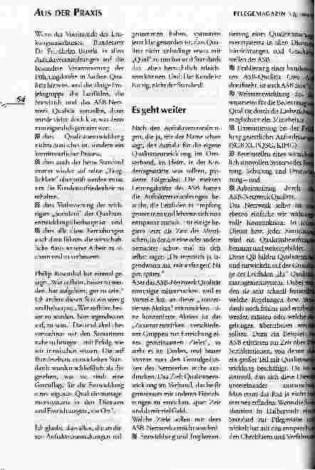 Vorschauseite 3: Die Qualitätsoffensive des ASB Qualitätsentwicklung ist Knibbelsarbeit