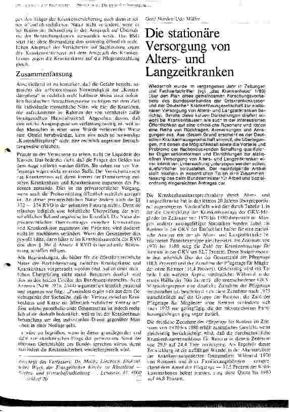 Vorschauseite 4: Zur Rechtsnatur der Beziehung zwischen Krankenhaus und RVO Krankenkassen
