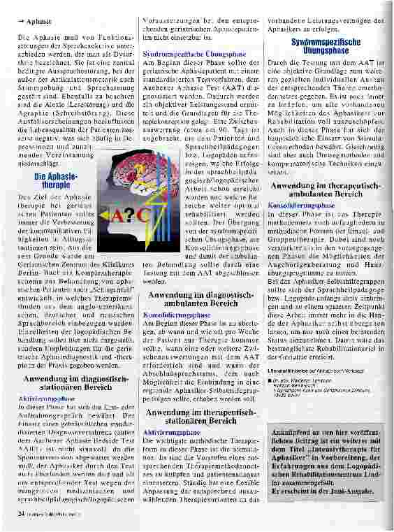 Vorschauseite 3: Aphasie Diagnostik und Terapie in der Geriatrie
