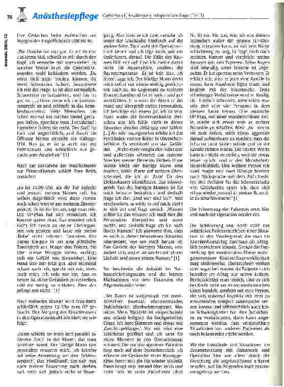 Vorschauseite 2: Bewältigung präoperativer Angst Teil 2